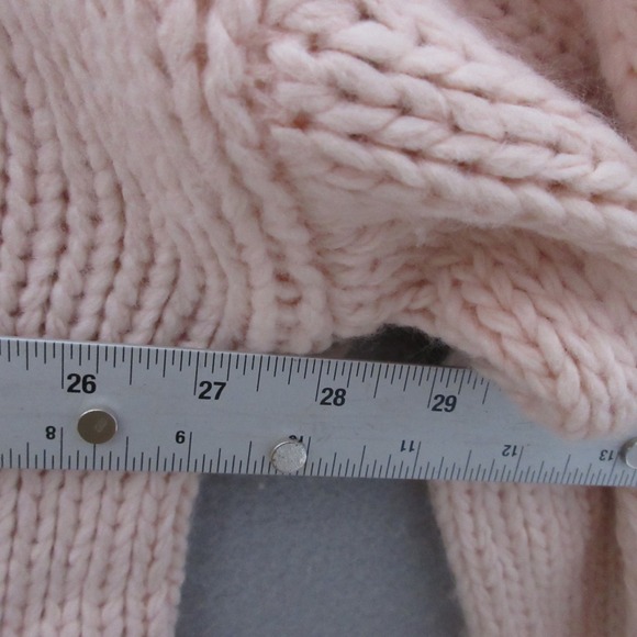 Altard State Sweater Cardigan XL Pink Floral Daisy 3D Chunky Knit Statement Boho - Picture 7 of 10